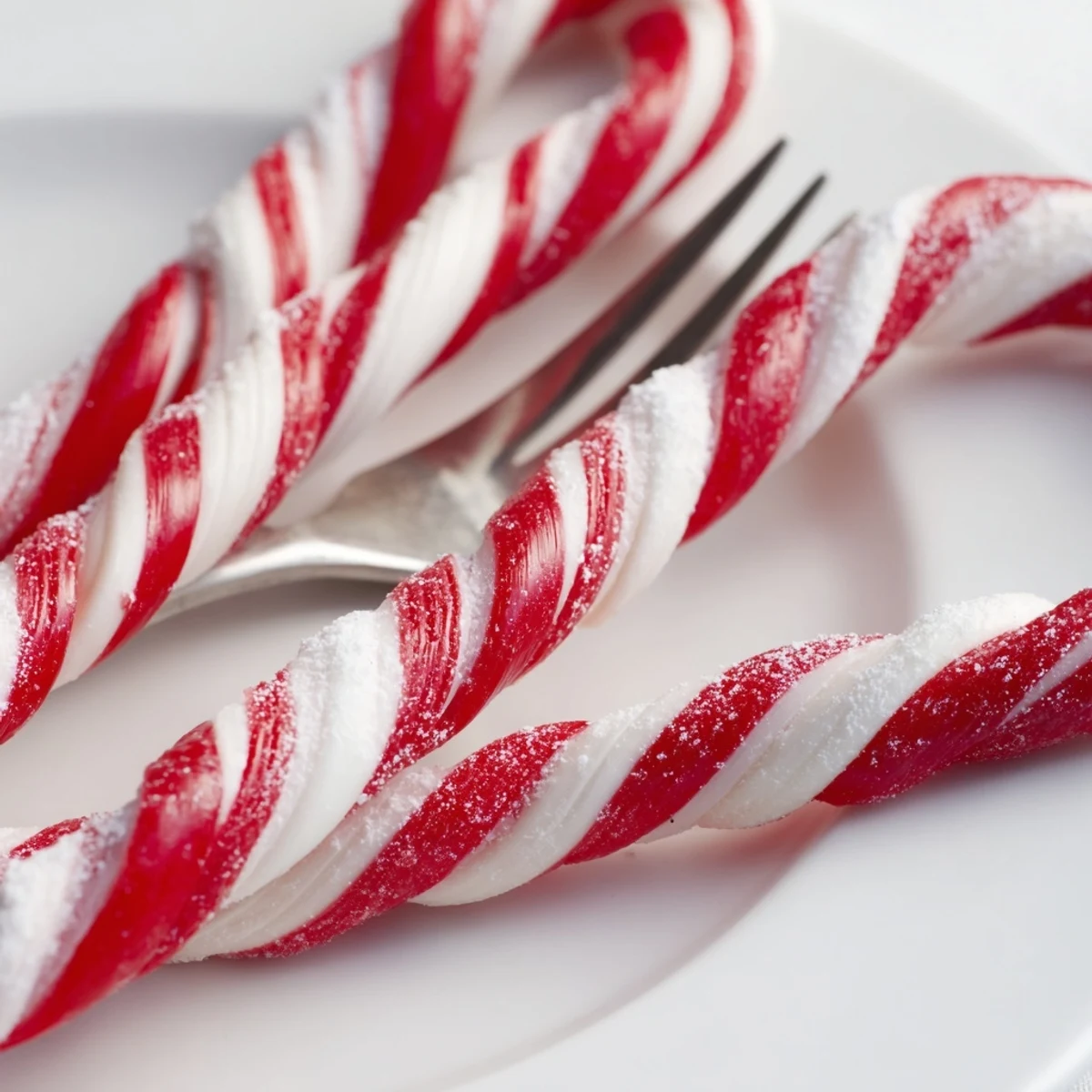 Crisp peppermint candy with bold red stripes, ready for gifting on a parchment-lined tray.