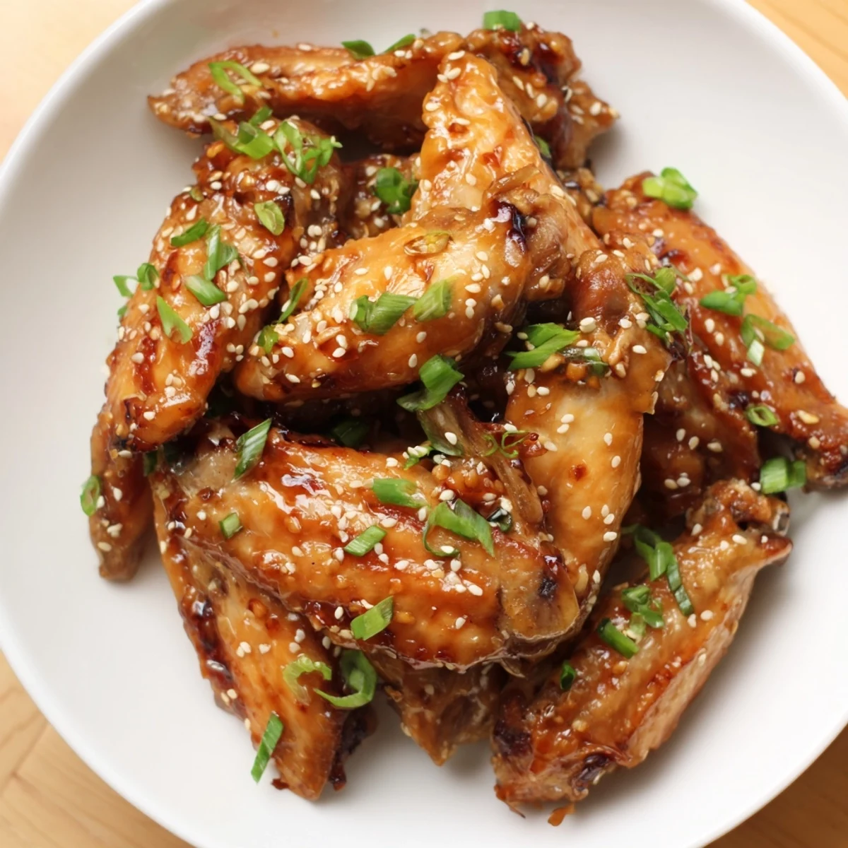 Sticky, sweet, and savory Big Game Sticky Honey Garlic Chicken Wings cooling on a wire rack after baking, ready for the irresistible sauce.