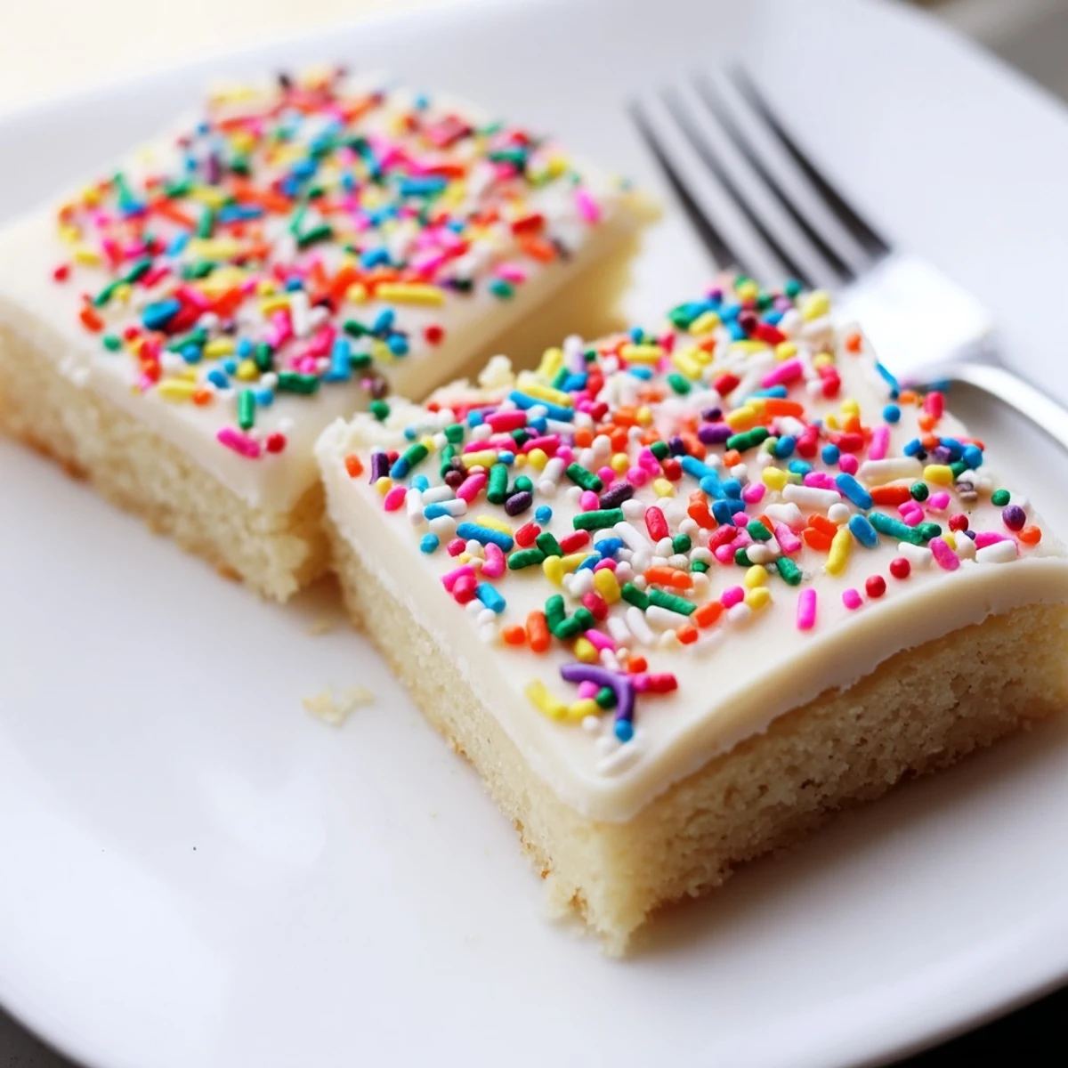 Cooling Sugar Cookie Bars on a wire rack, topped with vanilla frosting and perfect for celebrations.