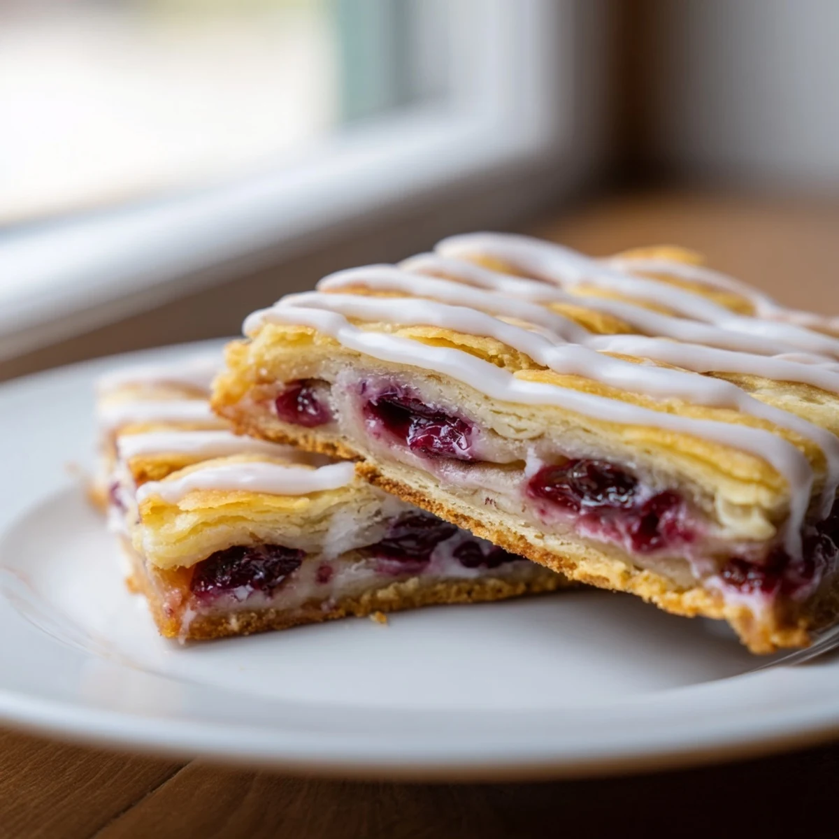 Easy Cherry Pie Bars with a creamy glaze drizzle, perfect for a casual U.S. dessert table or potluck.