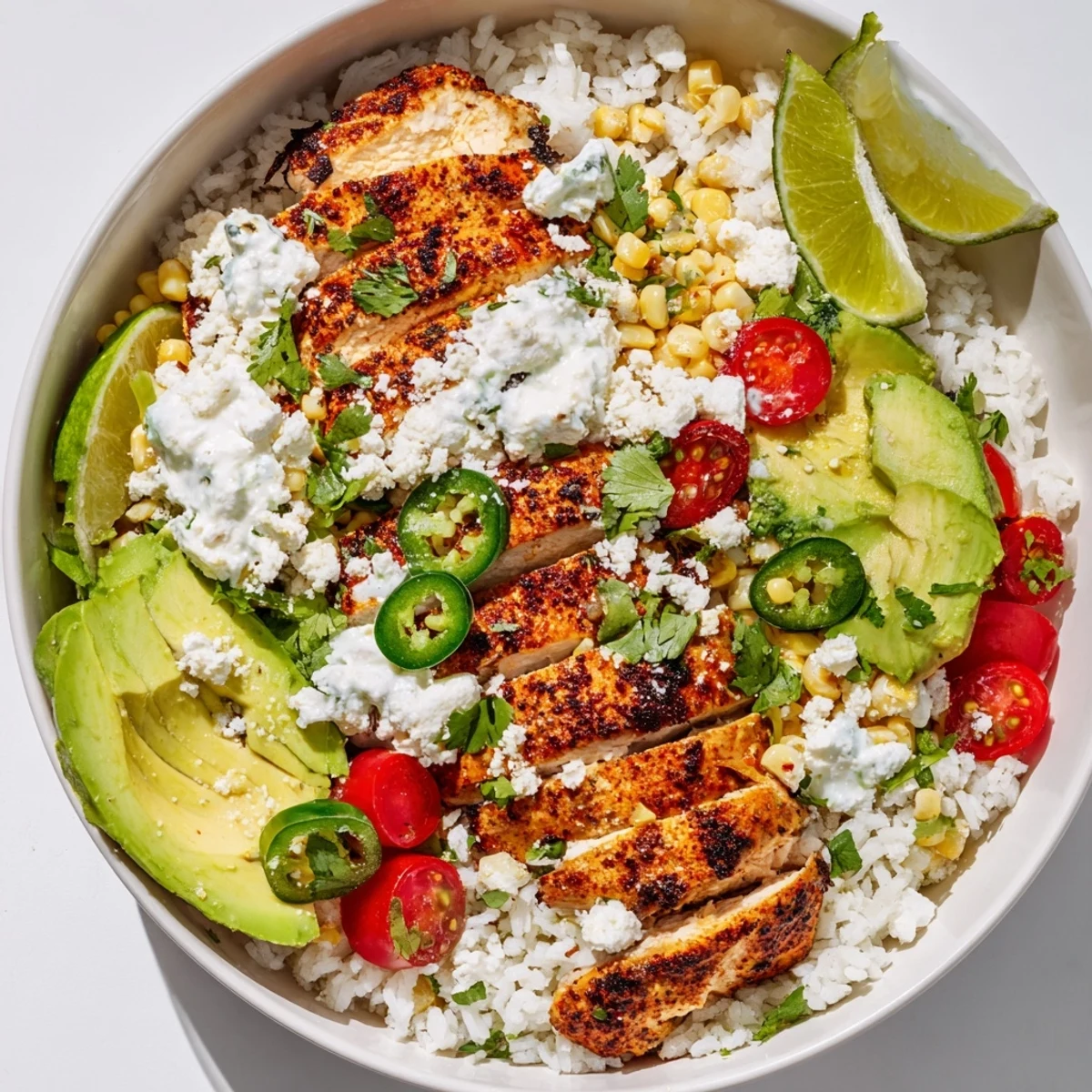 Street Corn Chicken Rice Bowl