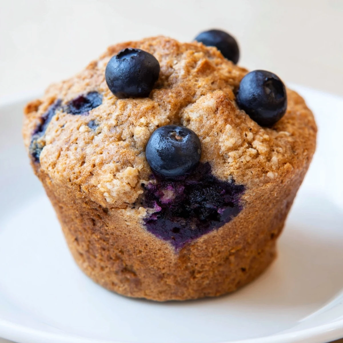 A basket of Greek Yogurt Blueberry Protein Muffins served warm beside a steaming cup of morning coffee.