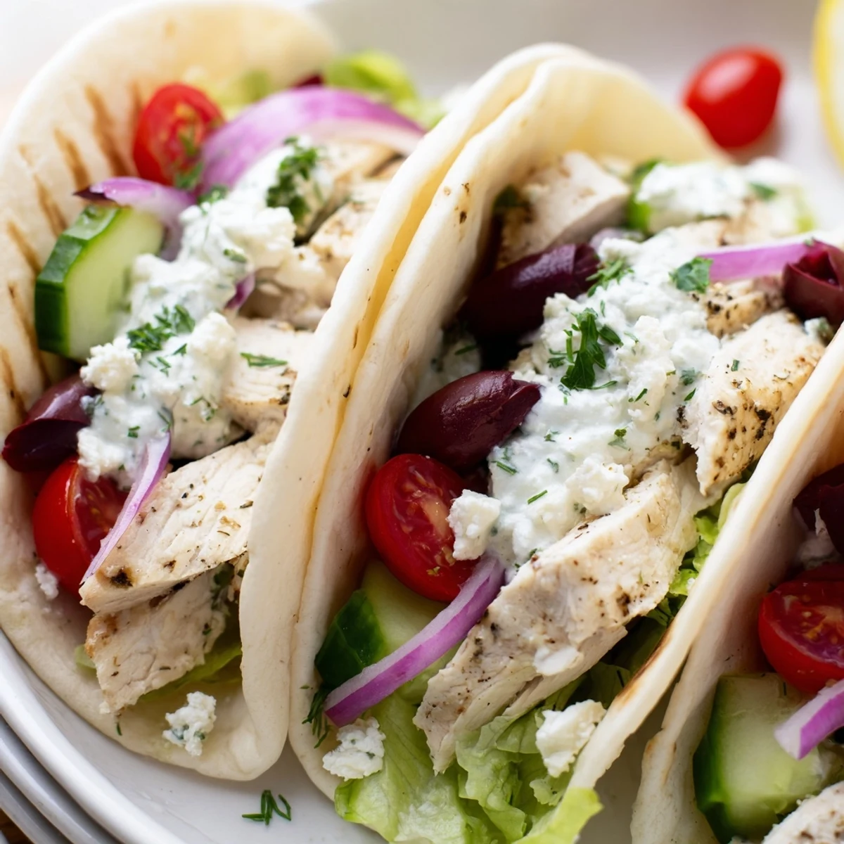 Golden grilled chicken spiced with oregano and cumin piled in soft tortillas with crisp vegetables
