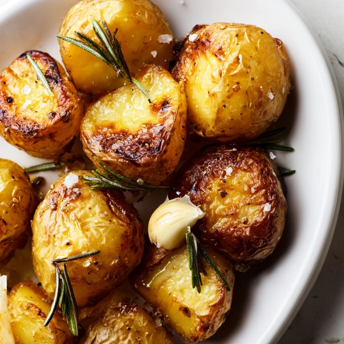 Mountain of homemade roast potatoes showing golden brown crusty exterior perfect for Sunday dinner side dish