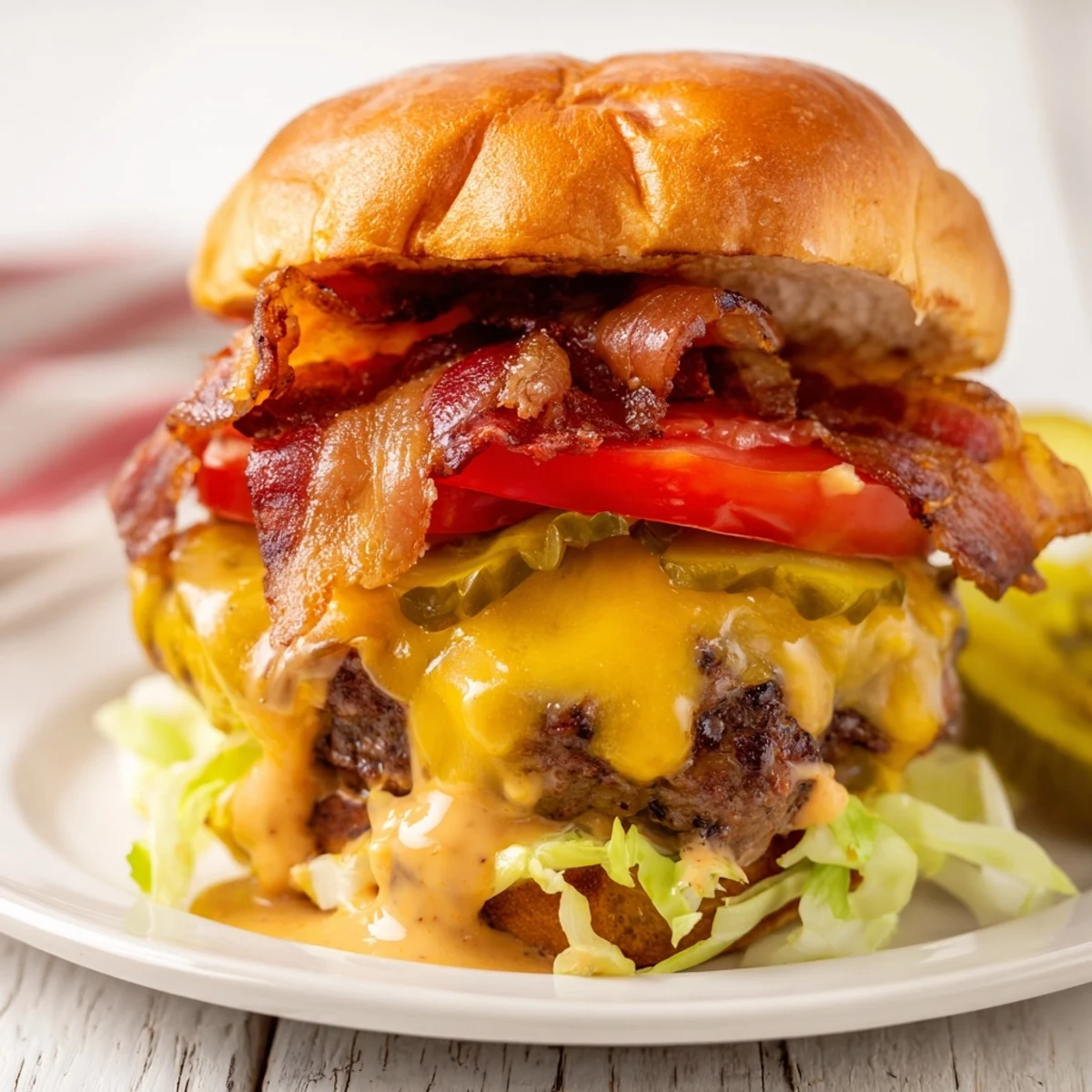 Homemade Crack Burgers stacked with thick beef patties, sharp cheese, and savory crack sauce for ultimate flavor