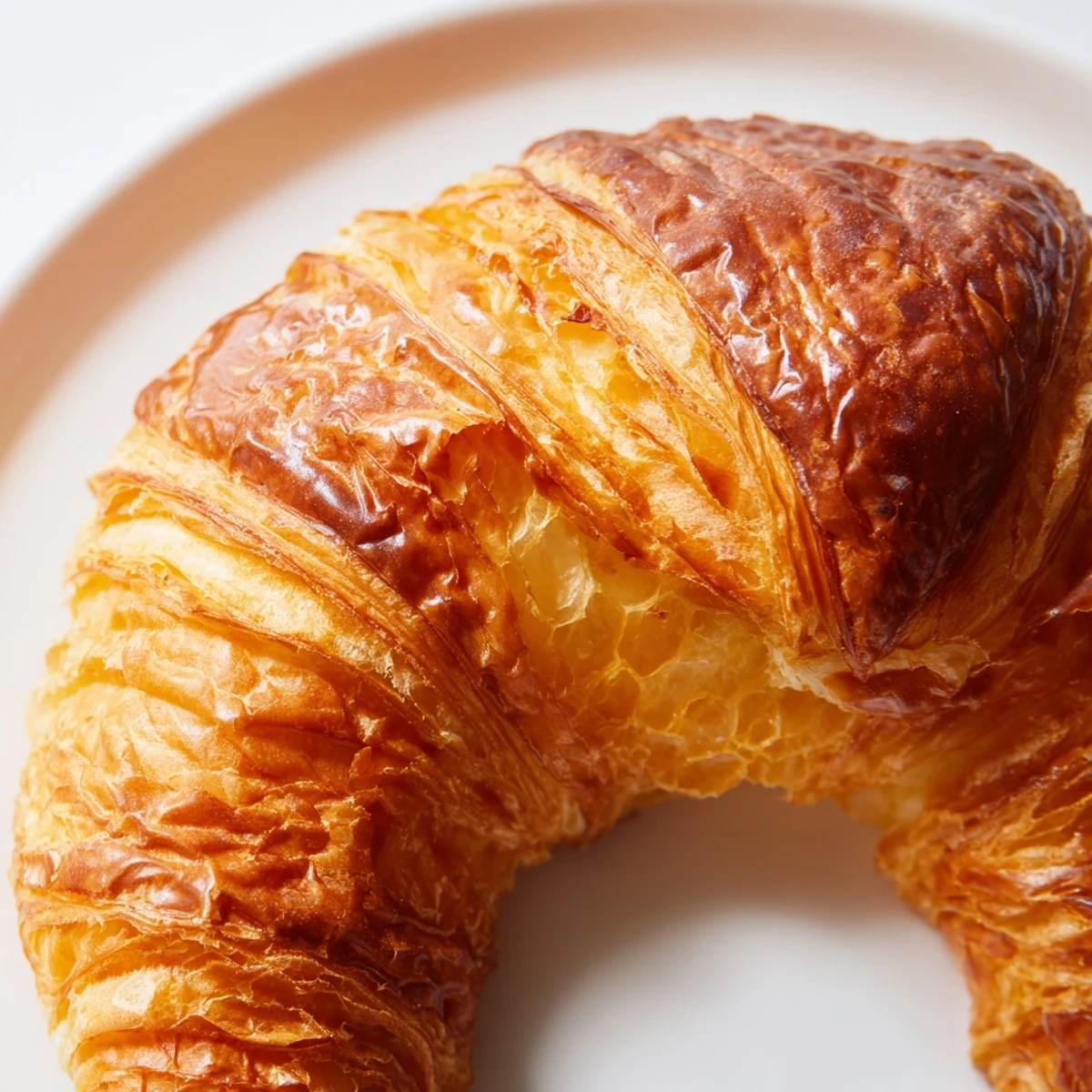 Warm croissants from air fryer showing golden brown crust and tender interior