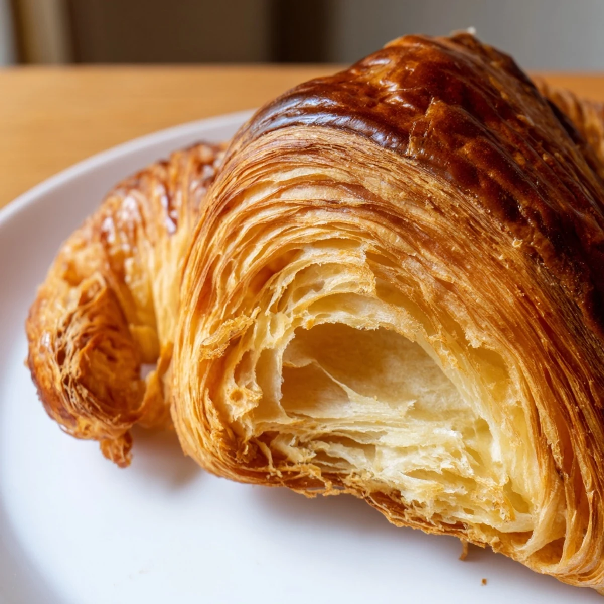 Freshly baked easy air fryer croissants arranged on a wire cooling rack