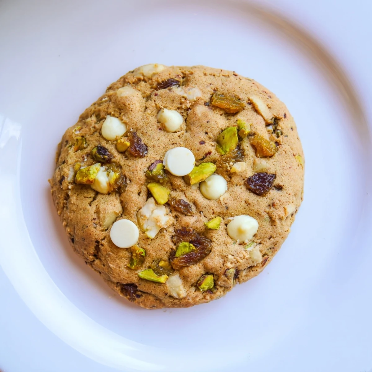 Soft baked Dubai chewy cookie with gooey chocolate chips and aromatic cardamom spices