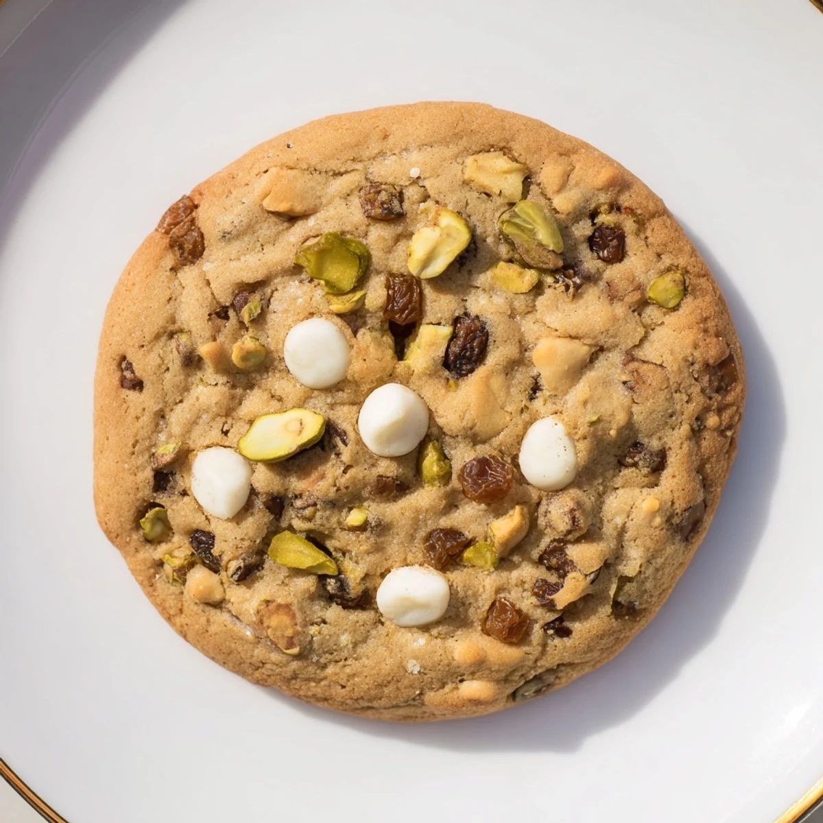 Freshly baked Dubai chewy cookie on wire rack displaying crispy edges and chewy center