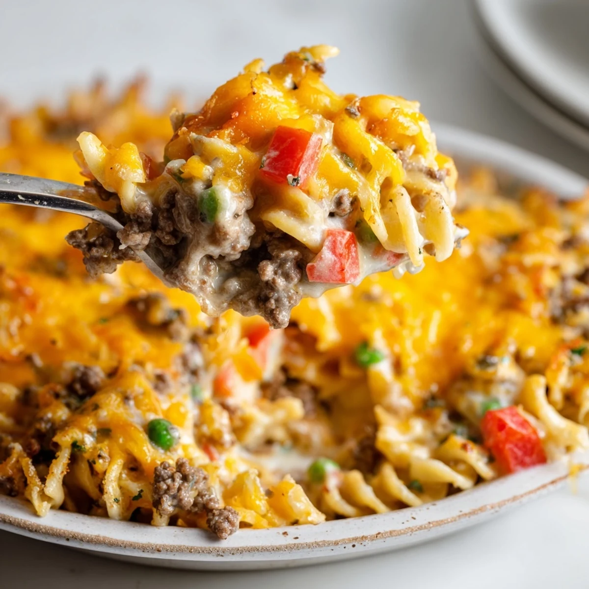 Cheesy Beef and Noodle Casserole