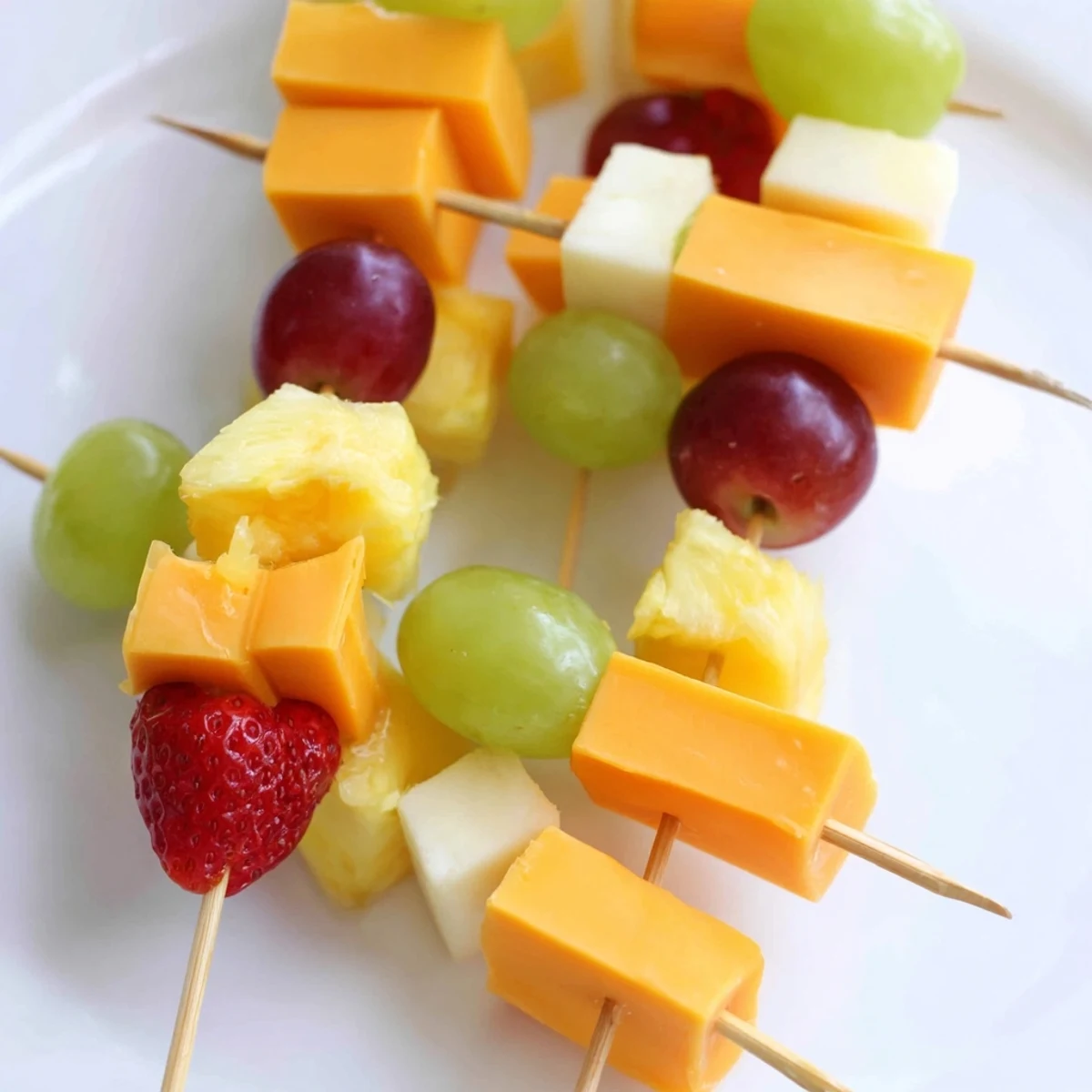 Delicious Fruit And Cheese Kabobs