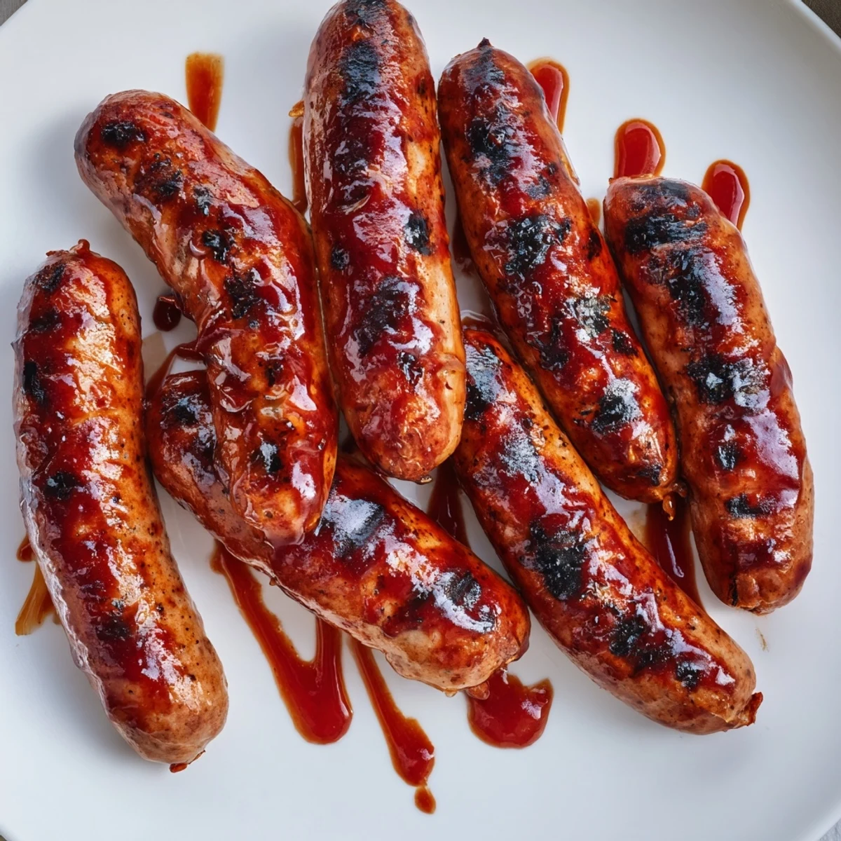 Smoky BBQ Sausage Recipe sizzling on the grill, ready for buns
