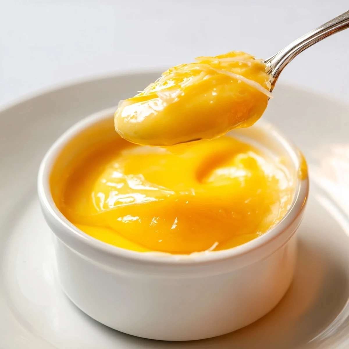 Bright Lemon Curd Recipe chilled in jar, smooth texture, perfect for toast.