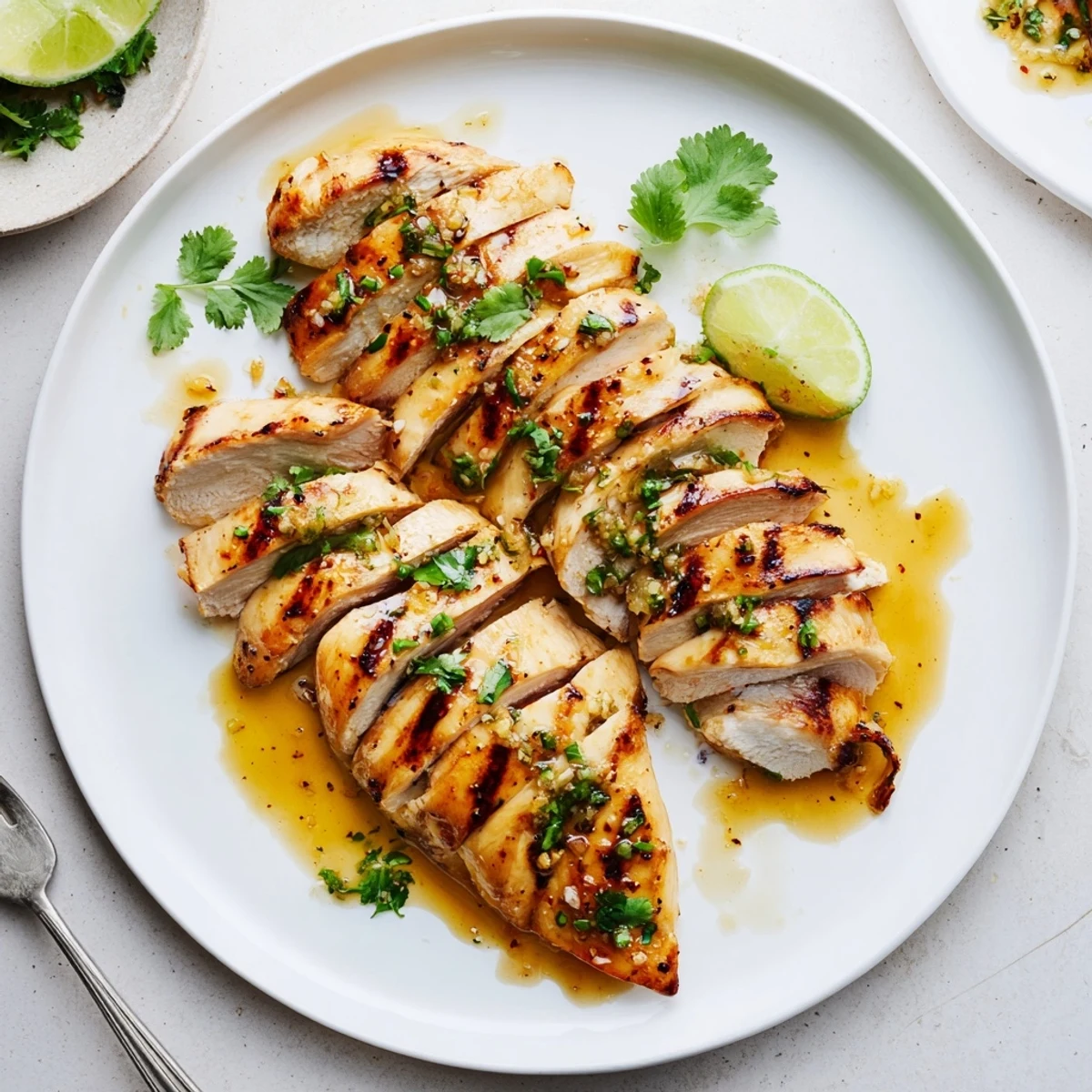 Key West Grilled Chicken With Tropical Citrus Marinade fragrant, served with mango salsa