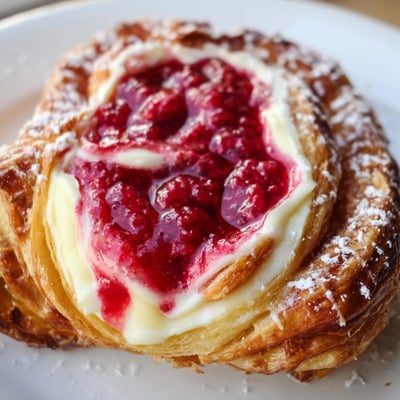 Sourdough Discard Raspberry Cream Cheese Danishes