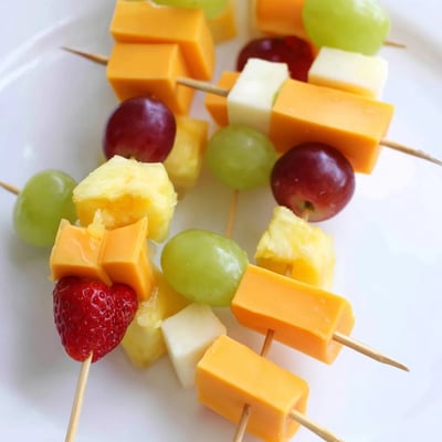 Delicious Fruit And Cheese Kabobs