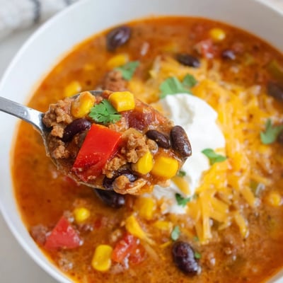 Crockpot Ground Beef Taco Soup