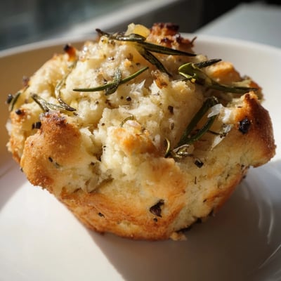 Garlic Rosemary Focaccia Muffins