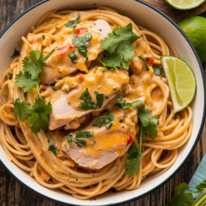 Chicken Queso Spaghetti