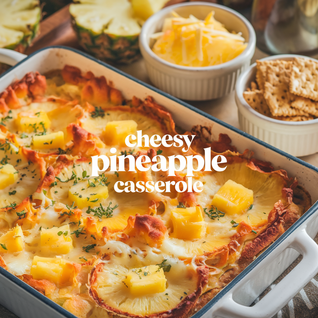 Cheesy pineapple casserole