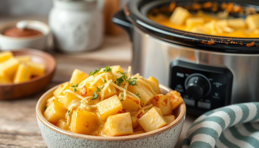 slow cooker cheesy potatoes