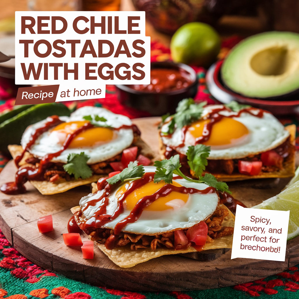 red chile tostadas with eggs