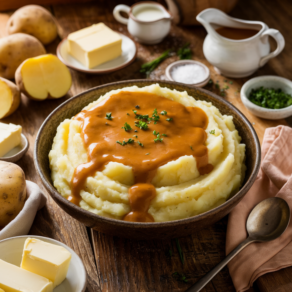 mashed potatoes and gravy