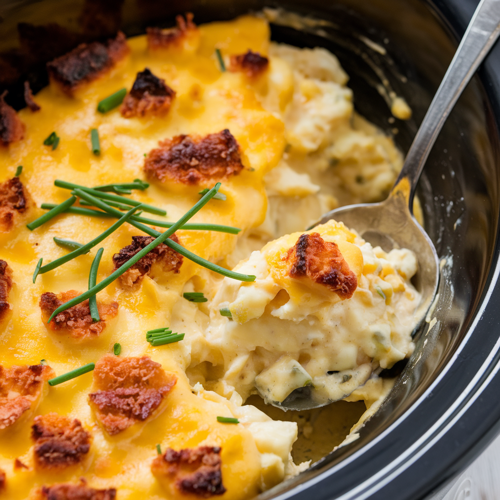 slow cooker cheesy potatoes