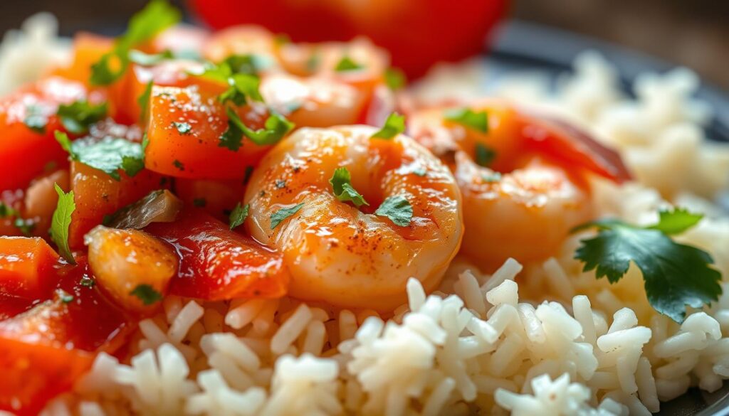 tomato salsa shrimp and rice