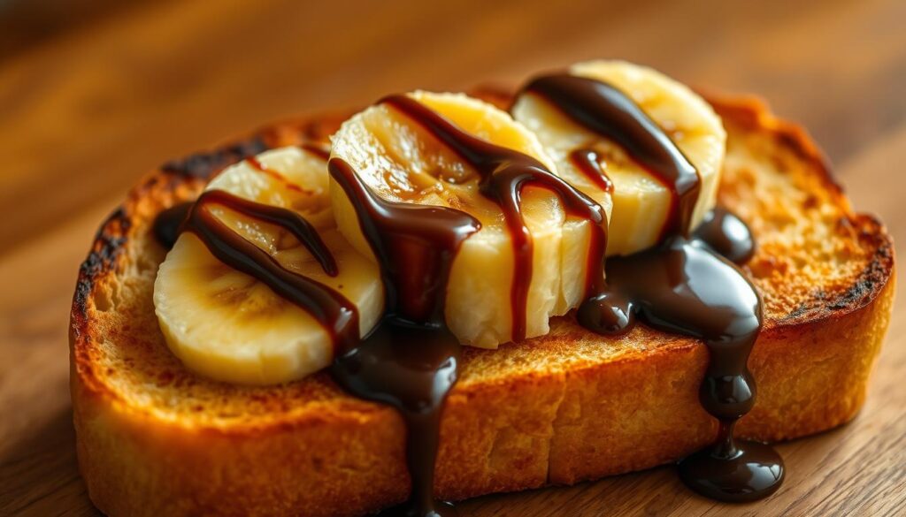 banana chocolate toast